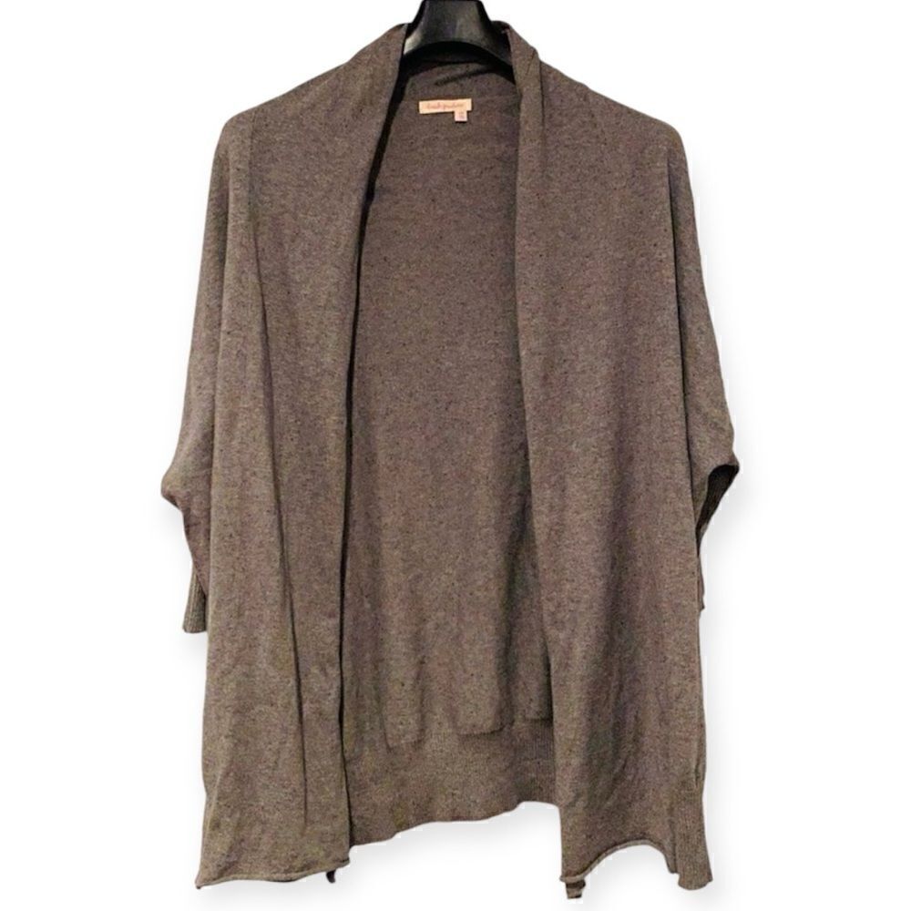Fresh Produce Gray Speckled Dolman Sleeve Open Cardigan Sweater Size S/M